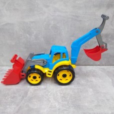 Іграшка ТехноК Трактор із двома ківшами Синя 3671