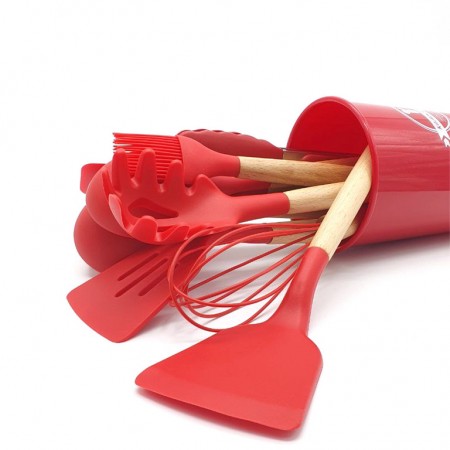 Набір кухонних предметів Kitchen Dining 12 предметів 0350 Червоний