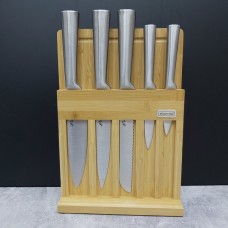 Набір ножів Kamille на дерев'яній підставці KM-5168