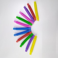 Розвиваюча сенсорна іграшка дитяча Pop Tube антистрес поп туб МІНІ 12 шт набір POP-TB-12