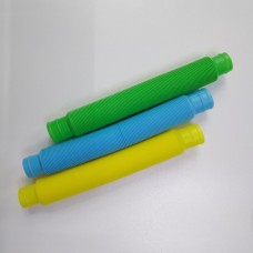 Розвиваюча сенсорна дитяча іграшка Pop Tube антистрес поп туб набір 3 шт (блакитний, жовтий, зелений) POP-TB-25