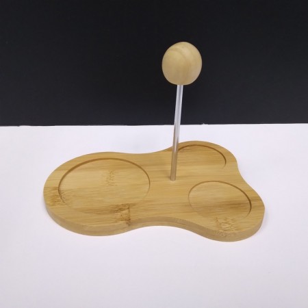 Набір для спецій Interos 3 предметів на дерев'яній підставці PJ02561