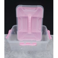 Органайзер універсальний Аптечка 10 л Полімерпобут ПБ-638 Прозоро-рожевий