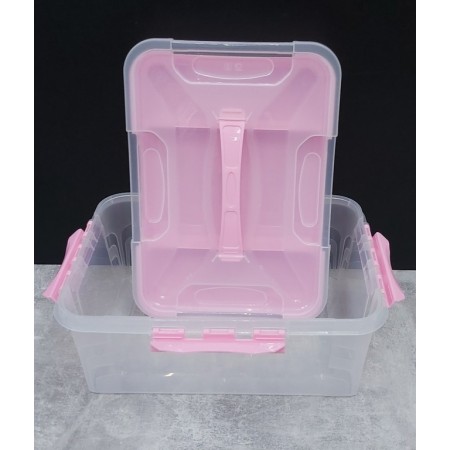 Органайзер універсальний Аптечка 10 л Полімерпобут ПБ-638 Прозоро-рожевий