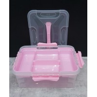 Органайзер універсальний Аптечка 10 л Полімерпобут ПБ-638 Прозоро-рожевий