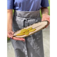 Блюдо OLens Біле перо DL21022532 12.5х36х2.5 см