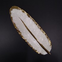 Блюдо OLens Біле перо DL21022532 12.5х36х2.5 см