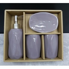 Набір аксесуарів для ванної кімнати 4 предмети Ліловий 00613 TD