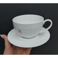 Чашка чайна з блюдцем Interos Tudor TU2755 Сітка фарфорова 350 мл