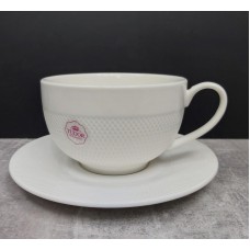 Чашка чайна з блюдцем Interos Tudor TU2755 Сітка фарфорова 350 мл