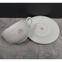 Чашка кавова з блюдцем Interos Tudor TU1843 Сітка фарфорова 90 мл