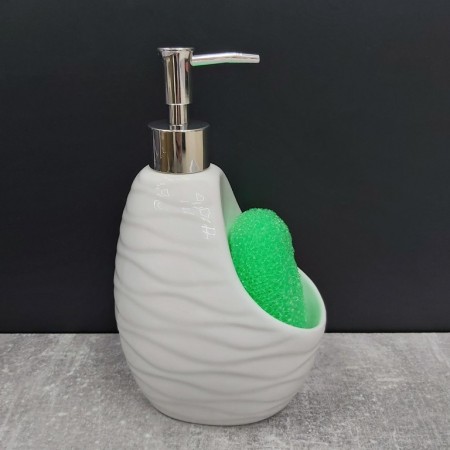 Органайзер для миття з дозатором для миючого засобу фарфоровий Interos PJ00902 600 мл