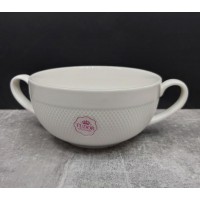 Бульйонниця порцелянова з ручками Interos TU2435 Сітка 400 мл