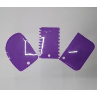 Набір кондитерських шпателів скребків A-Plus 3 шт. 8675 Фіолетовий