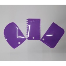 Набір кондитерських шпателів скребків A-Plus 3 шт. 8675 Фіолетовий