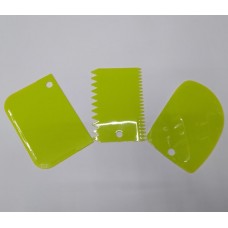 Набір шпателів кондитерських скребків A-Plus 3 шт 8675 оливковий