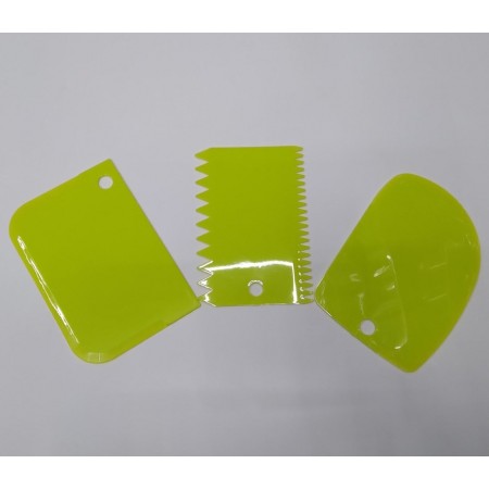 Набір шпателів кондитерських скребків A-Plus 3 шт 8675 оливковий