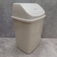 Відро для сміття Алеана 18 л з кришкою біла троянда 122065