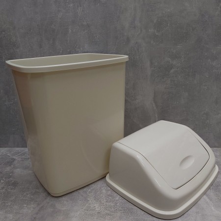 Відро для сміття Алеана 18 л з кришкою біла троянда 122065