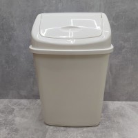 Відро для сміття Алеана 18 л з кришкою біла троянда 122065