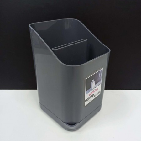 Лоток для столових приладів Emhouse 11х12х h-17 см пластик Сірий EP-910