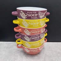 Набір бульйонниць-піал з ручками 650 мл 6 шт кераміка SOUP SNT 19933