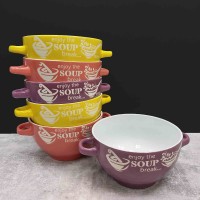 Набір бульйонниць-піал з ручками 650 мл 6 шт кераміка SOUP SNT 19933