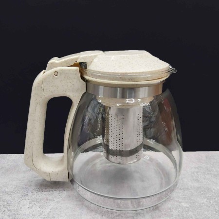 Заварювальний чайник SNT 1500мл (еко пластик+ боросилікатне, зміцнене скло) (9162 )