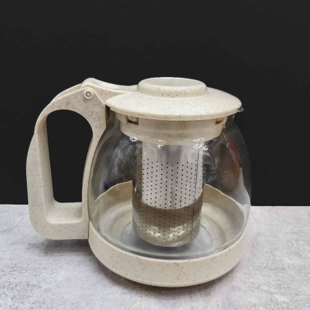 Заварювальний чайник SNT 700мл (еко пластик+ боросилікатне, зміцнене скло) (9161)