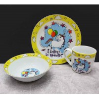 Набір дитячий S&T 3ін. "Єдиноріг" Жовтий (5144)