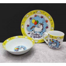 Набір дитячий S&T 3ін. "Єдиноріг" Жовтий (5144)