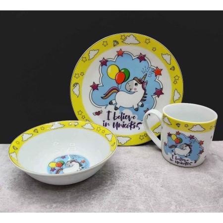 Набір дитячий S&T 3ін. "Єдиноріг" Жовтий (5144)