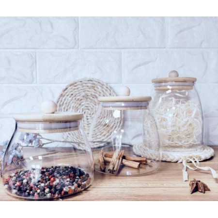 Цукровиця скляна Olens Бамбук середня 750 мл (TW9319M)