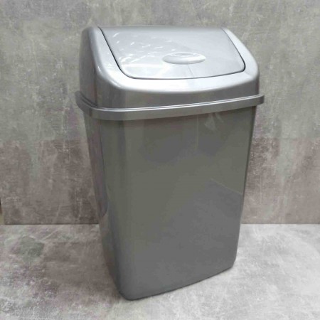 Відро для сміття Алеана 18л з кришкою, сіре (122065)
