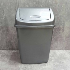 Відро для сміття Алеана 18л з кришкою, сіре (122065)