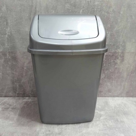 Відро для сміття Алеана 18л з кришкою, сіре (122065)
