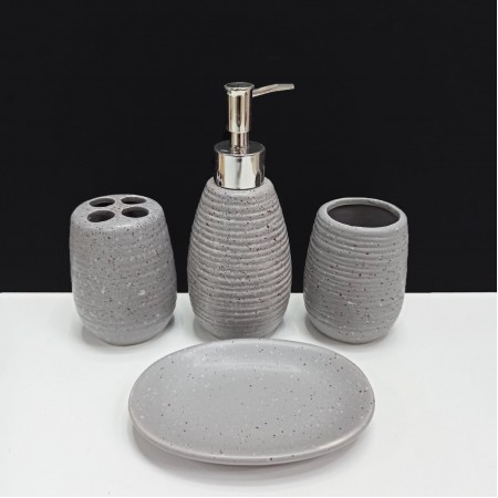 Набір аксесуарів для ванної кімнати 4 пр. "Grey" S&T 888-06-031