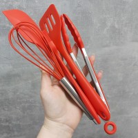 Набір кухонного приладдя силіконовий 5 предметів червоний A-PLUS 1962