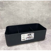 Органайзер Lova Plastik 3 відділення чорний LV-243