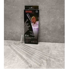 Набір трубочок скляних 6 шт Simax Exclusive 10*200 мм прозорі 40201/6