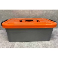 Контейнер для зберігання + вклад 3,8 л сірий з помаранчевою кришкою ПБ-973