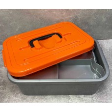 Контейнер для зберігання + вклад 3,8 л сірий з помаранчевою кришкою ПБ-973
