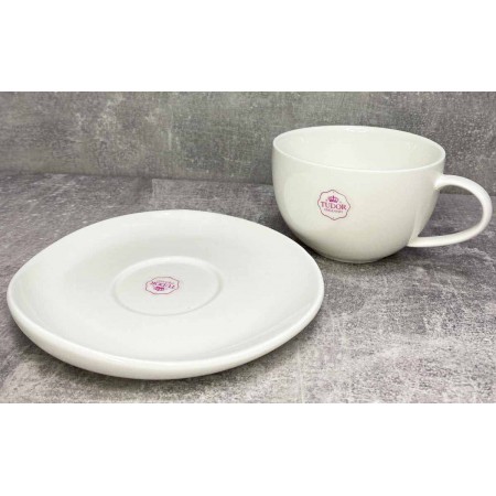 Чашка чайна із блюдцем Tudor England Royal White 350 мл TU9999-4