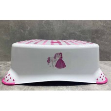 Дитяча сходинка для ванної кімнати Irak Plastik біла з принцесою CM-510