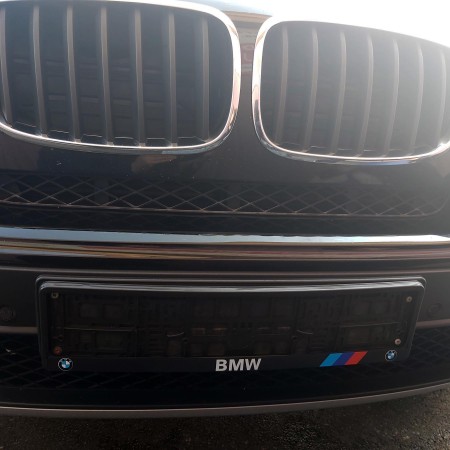  Рамка для номерного знака для чорний пластик BMW 1 шт 