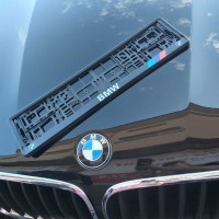 Рамка для номерного знака для чорний пластик BMW 1 шт