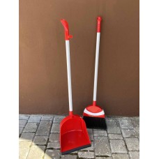 Совок зі щіткою червоний 330 ТЕ