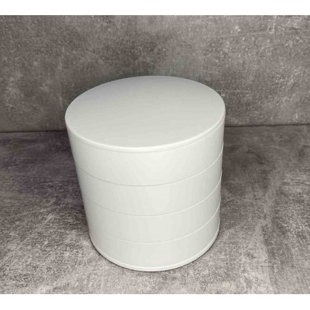 Скринька для зберігання ювелірних виробів та біжутерії  біла 4 відділення A-Plus 546687