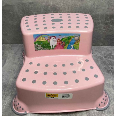 Підставка-лавочка дитяча для унітазу раковини Irak Plastik CM-520 Рожева