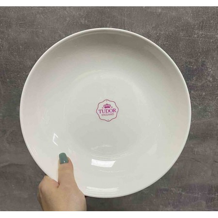 Тарілка супова 23 см Tudor Royal White TU2205-1